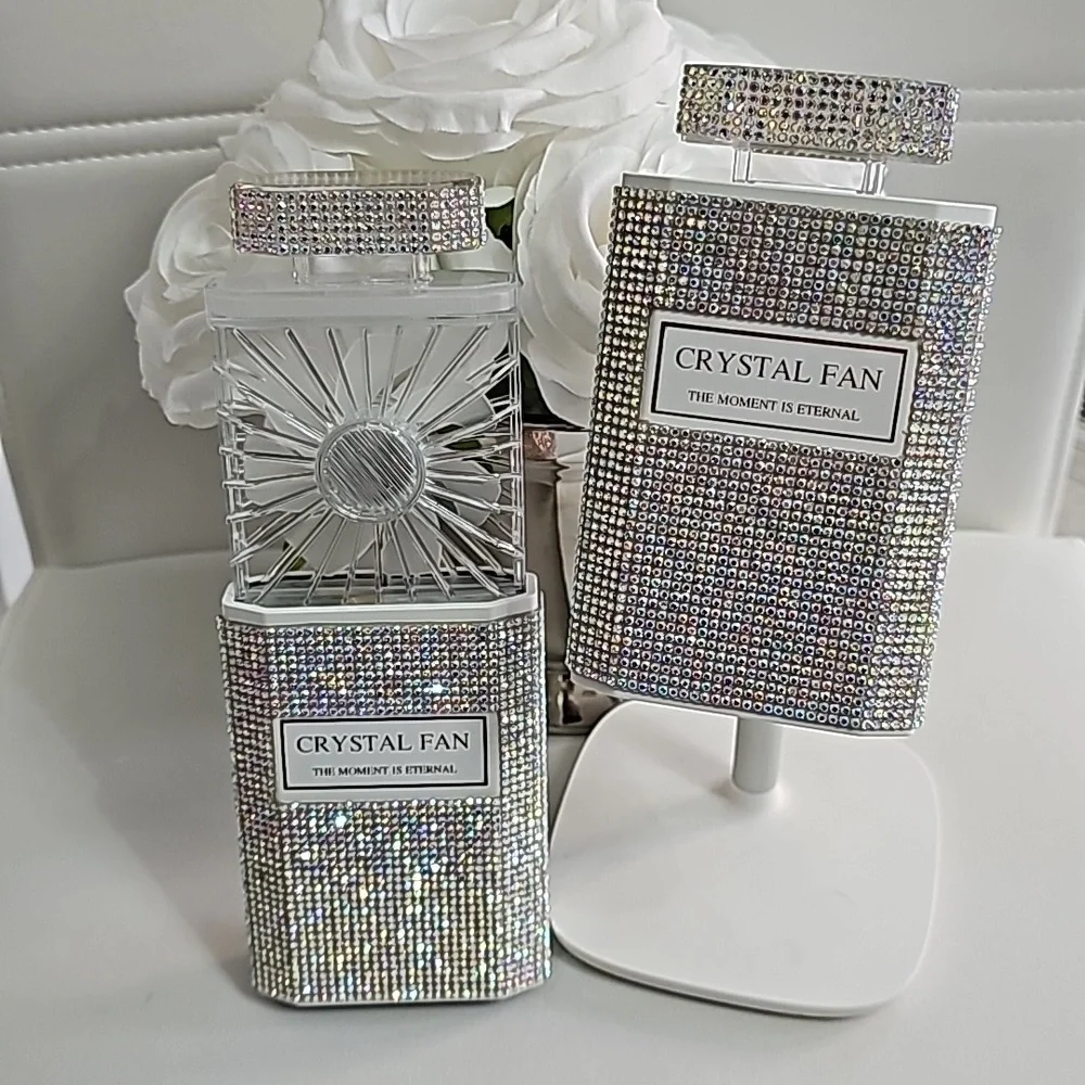 Fan - Rhinestone Handheld Fan - Picture 3 of 4